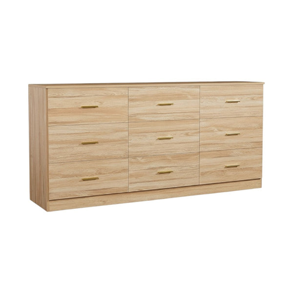HomeRoots 59" Brown Wood Accent Cabinet - Versatile Six-Drawer Storage for Modern & Transitional Spaces 716335