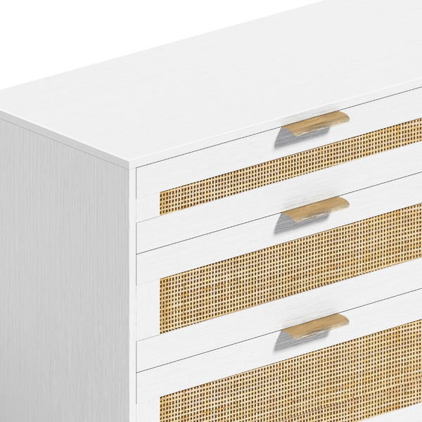 HomeRoots 59" Brown Wood Accent Cabinet - Stylish Storage Solution with Six Drawers for Any Room Decor 716337