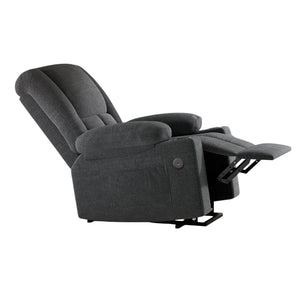 HomeRoots 40" Blue Power Recliner with Heated Massage, Lift Assist, USB Port, Cup Holders & Storage Pocket 716341