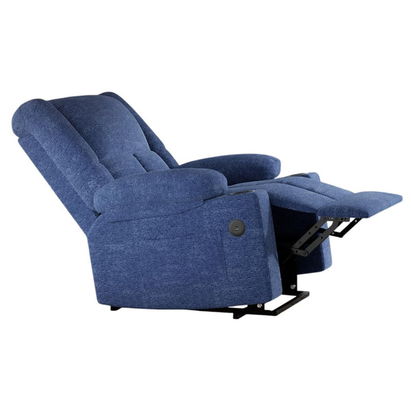 HomeRoots 40" Brown Heated Massage Lift Assist Recliner - USB, Power Recline, Comfort & Support for Seniors 716342