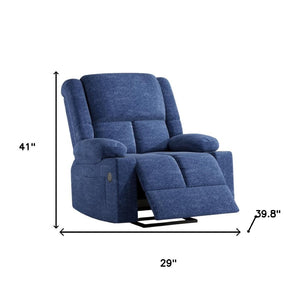 HomeRoots 40" Brown Heated Massage Lift Assist Recliner - USB, Power Recline, Comfort & Support for Seniors 716342