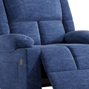 HomeRoots 40" Brown Heated Massage Lift Assist Recliner - USB, Power Recline, Comfort & Support for Seniors 716342