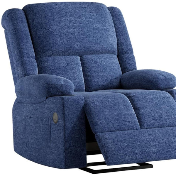HomeRoots 40" Brown Heated Massage Lift Assist Recliner - USB, Power Recline, Comfort & Support for Seniors 716342