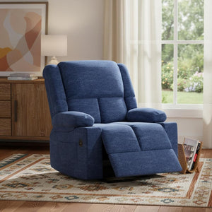 HomeRoots 40" Brown Heated Massage Lift Assist Recliner - USB, Power Recline, Comfort & Support for Seniors 716342
