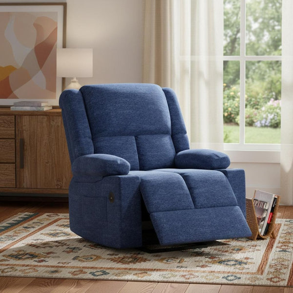 HomeRoots 40" Brown Heated Massage Lift Assist Recliner - USB, Power Recline, Comfort & Support for Seniors 716342