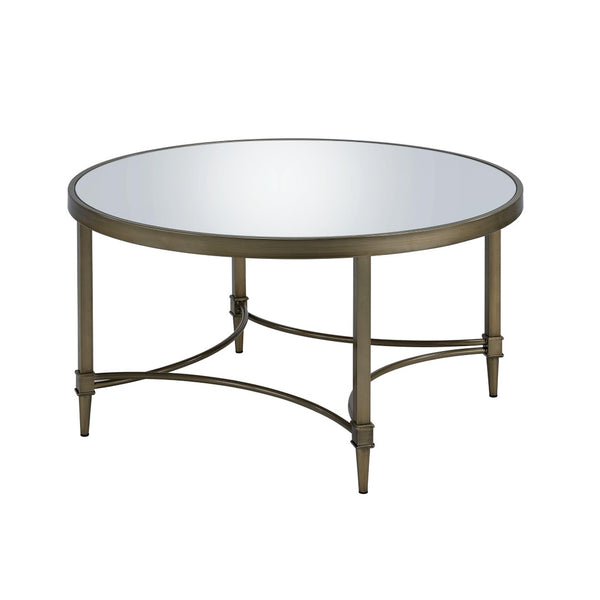 HomeRoots 60" Espresso Round Coffee Table with Sturdy Cross Legs - Versatile, Rustic Charm for Any Space 716354