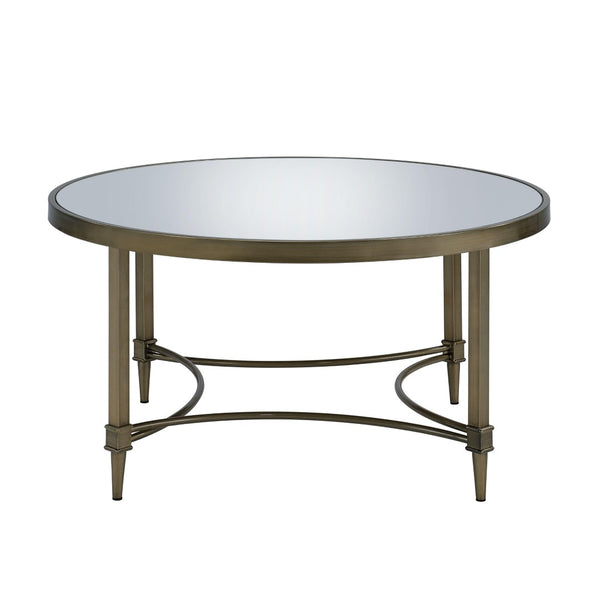 HomeRoots 60" Espresso Round Coffee Table with Sturdy Cross Legs - Versatile, Rustic Charm for Any Space 716354
