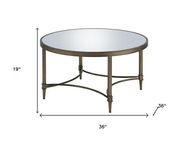 HomeRoots 60" Espresso Round Coffee Table with Sturdy Cross Legs - Versatile, Rustic Charm for Any Space 716354