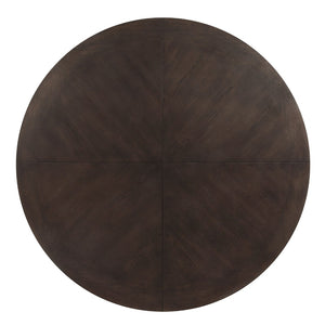 HomeRoots 36" Natural Marble Round Coffee Table with Nickel Steel Frame - Elegant Design for Any Space 716355
