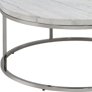 HomeRoots 35" Black Sintered Stone Coffee Table with Champagne Steel Base - Modern, Durable & Versatile Design 716356