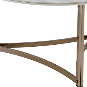 HomeRoots 32" Black Genuine Marble Coffee Table with Wood Cross Legs - Chic Modern Design for Any Space 716358