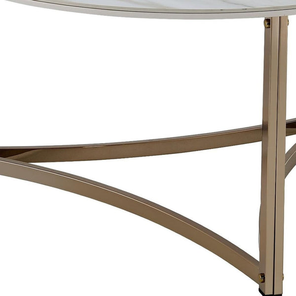 HomeRoots 32" Black Genuine Marble Coffee Table with Wood Cross Legs - Chic Modern Design for Any Space 716358