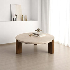HomeRoots 35" Golden Brown Wood Square Coffee Table - Modern Geometric Accent for Living Rooms & Offices 716360
