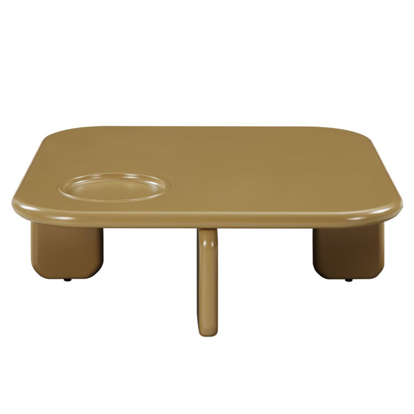 HomeRoots 35" Oak Wood Round Coffee Table - Elegant Low-Profile Design for Modern Living Spaces & Daily Use 716361