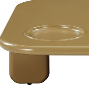 HomeRoots 35" Oak Wood Round Coffee Table - Elegant Low-Profile Design for Modern Living Spaces & Daily Use 716361