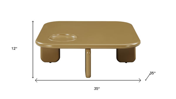 HomeRoots 35" Oak Wood Round Coffee Table - Elegant Low-Profile Design for Modern Living Spaces & Daily Use 716361