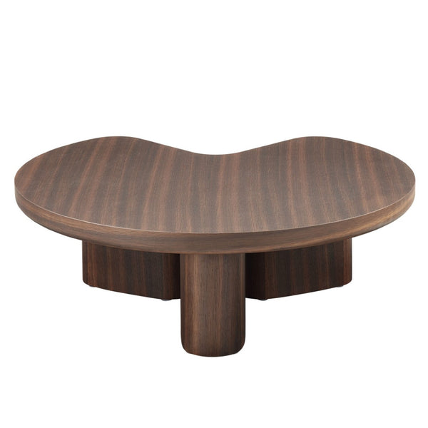 HomeRoots 47" Dark Green Round Pedestal Coffee Table - Elegant Design for Living Rooms, Offices & More! 716362