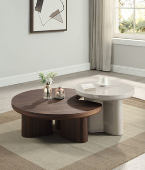 HomeRoots 47" Dark Green Round Pedestal Coffee Table - Elegant Design for Living Rooms, Offices & More! 716362