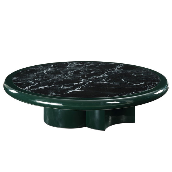 HomeRoots 46" Gray Wood and Steel Oval Coffee Table - Modern Design for Living Spaces, Durable & Versatile Centerpiece 716363