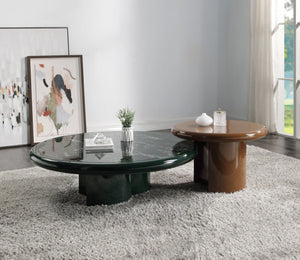 HomeRoots 46" Gray Wood and Steel Oval Coffee Table - Modern Design for Living Spaces, Durable & Versatile Centerpiece 716363