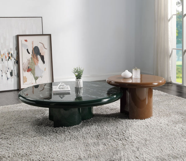 HomeRoots 46" Gray Wood and Steel Oval Coffee Table - Modern Design for Living Spaces, Durable & Versatile Centerpiece 716363