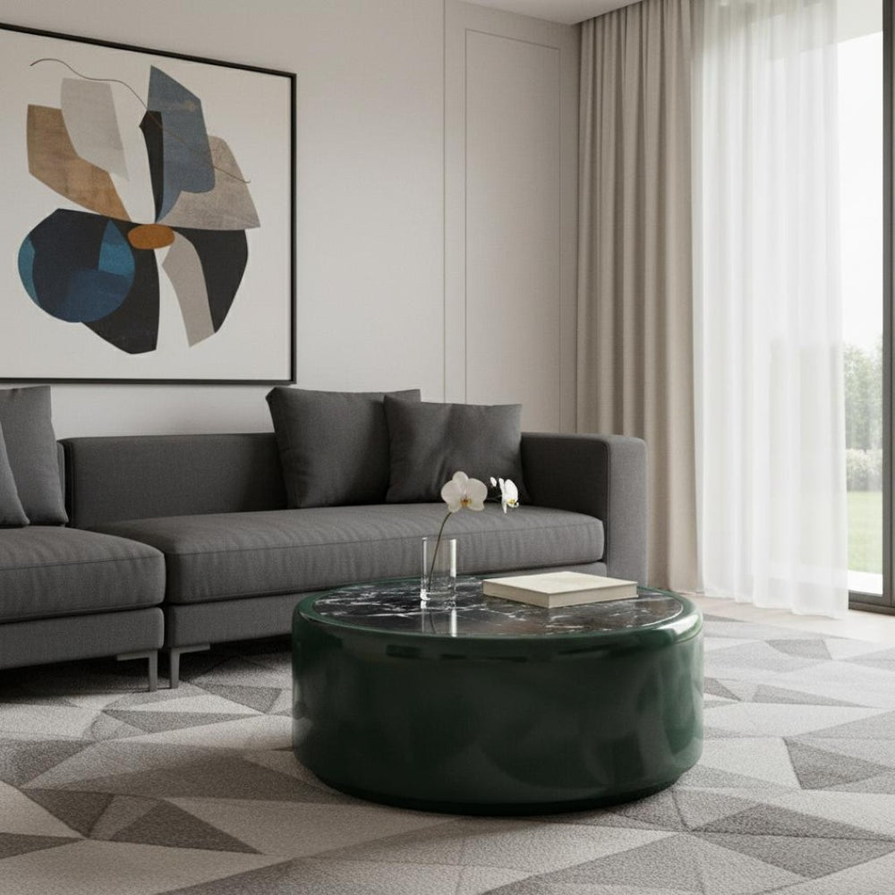 HomeRoots 46" Gray Wood and Steel Oval Coffee Table - Modern Design for Living Spaces, Durable & Versatile Centerpiece 716363