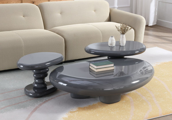 HomeRoots 36" Natural Cement Square Pedestal Coffee Table - Modern Geometric Design for Stylish Living Spaces 716364