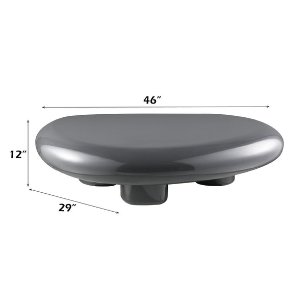 HomeRoots 36" Natural Cement Square Pedestal Coffee Table - Modern Geometric Design for Stylish Living Spaces 716364