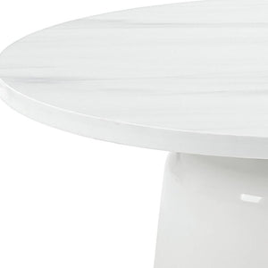 HomeRoots 30" White Oval Coffee Table - Elegant & Versatile Design for Modern Living Spaces, Easy Assembly! 716367
