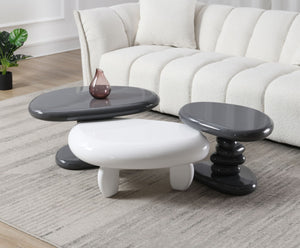HomeRoots 35" Dark Green Round Coffee Table with Oak Wood Accents – Mid-Century Modern Centerpiece for Any Room 716368