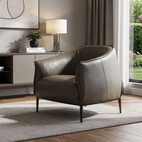 HomeRoots 28" Black Velvet Lounge Chair – Modern Steel Frame, Plush Comfort, Ideal for Living Room & Office Decor 716374