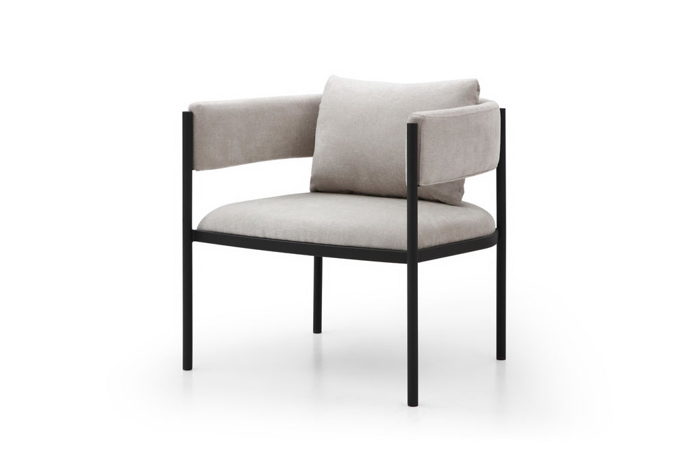 HomeRoots 28" Black Velvet Lounge Chair with Metal Frame – Modern Comfort for Living Rooms & Home Offices 716377