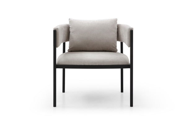 HomeRoots 28" Black Velvet Lounge Chair with Metal Frame – Modern Comfort for Living Rooms & Home Offices 716377