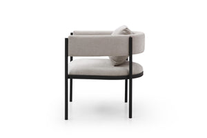 HomeRoots 28" Black Velvet Lounge Chair with Metal Frame – Modern Comfort for Living Rooms & Home Offices 716377
