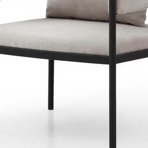 HomeRoots 28" Black Velvet Lounge Chair with Metal Frame – Modern Comfort for Living Rooms & Home Offices 716377