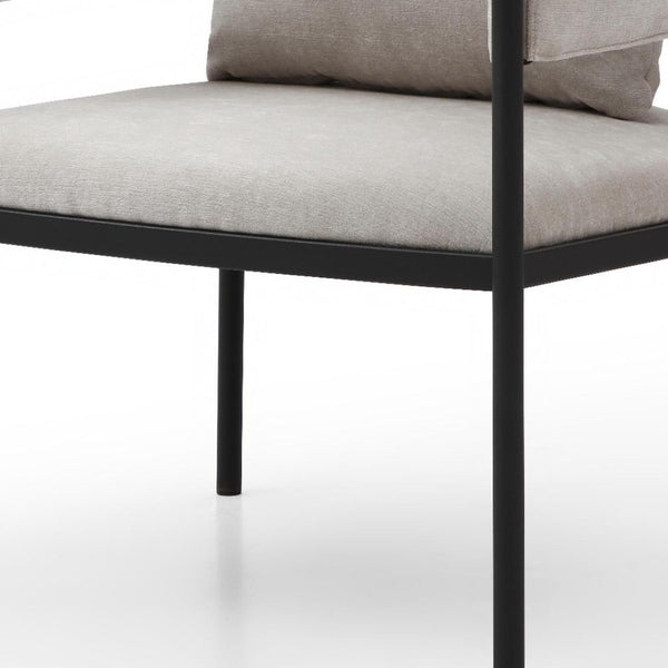 HomeRoots 28" Black Velvet Lounge Chair with Metal Frame – Modern Comfort for Living Rooms & Home Offices 716377
