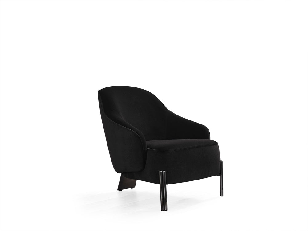 HomeRoots 24" Gray Faux Leather Lounge Chair with Metal Frame - Modern Style for Living Rooms & Offices 716378