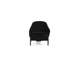 HomeRoots 24" Gray Faux Leather Lounge Chair with Metal Frame - Modern Style for Living Rooms & Offices 716378