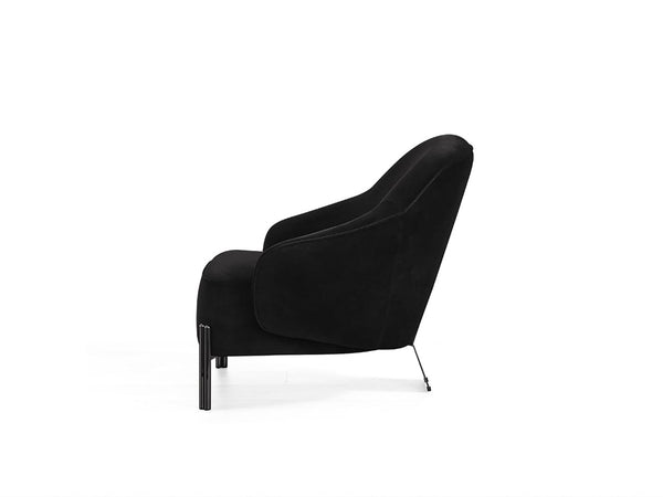 HomeRoots 24" Gray Faux Leather Lounge Chair with Metal Frame - Modern Style for Living Rooms & Offices 716378