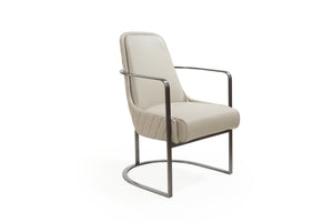 HomeRoots 32" Gray Cotton Blend Lounge Chair with Metal Frame – Modern Comfort for Living Room & Office 716379
