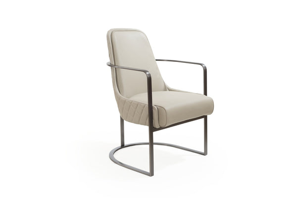 HomeRoots 32" Gray Cotton Blend Lounge Chair with Metal Frame – Modern Comfort for Living Room & Office 716379