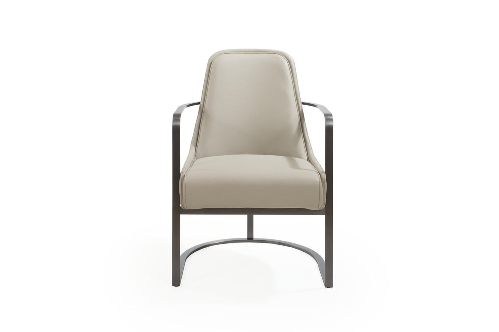 HomeRoots 32" Gray Cotton Blend Lounge Chair with Metal Frame – Modern Comfort for Living Room & Office 716379