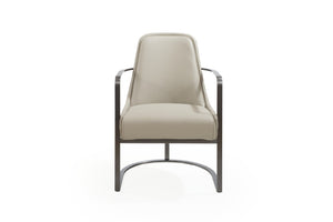 HomeRoots 32" Gray Cotton Blend Lounge Chair with Metal Frame – Modern Comfort for Living Room & Office 716379