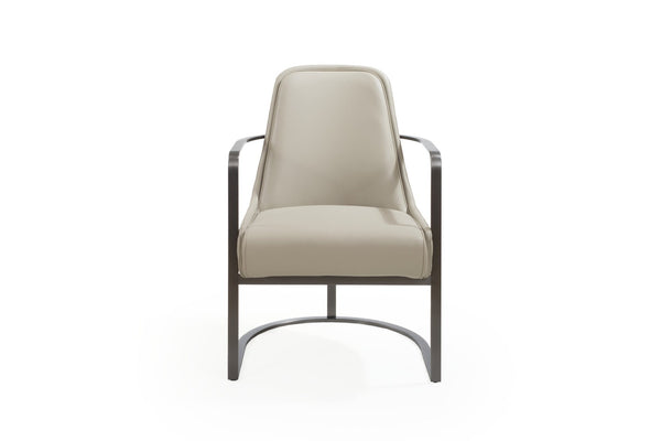 HomeRoots 32" Gray Cotton Blend Lounge Chair with Metal Frame – Modern Comfort for Living Room & Office 716379