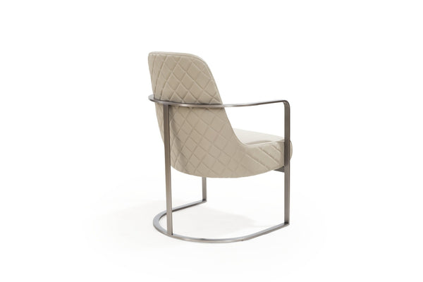 HomeRoots 32" Gray Cotton Blend Lounge Chair with Metal Frame – Modern Comfort for Living Room & Office 716379