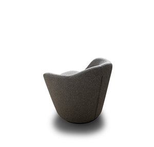 HomeRoots 32" Gray Lounge Chair - Modern Cotton Blend Fabric & Sturdy Metal Frame for Home or Office Use 716380