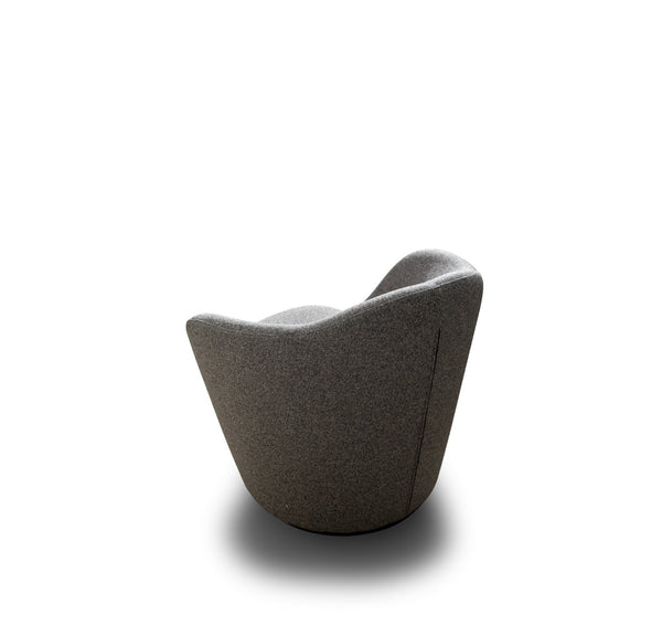 HomeRoots 32" Gray Lounge Chair - Modern Cotton Blend Fabric & Sturdy Metal Frame for Home or Office Use 716380