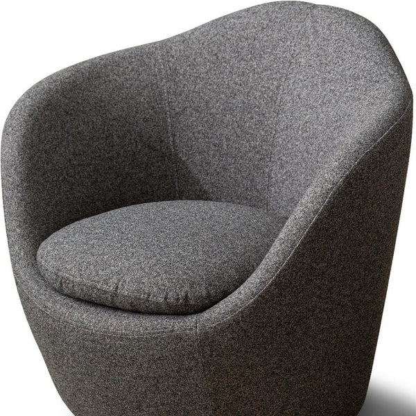 HomeRoots 32" Gray Lounge Chair - Modern Cotton Blend Fabric & Sturdy Metal Frame for Home or Office Use 716380