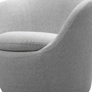 HomeRoots 29" Gray Cotton Blend Lounge Chair – Modern Metal Accent Chair for Home, Office & Hospitality Use 716381