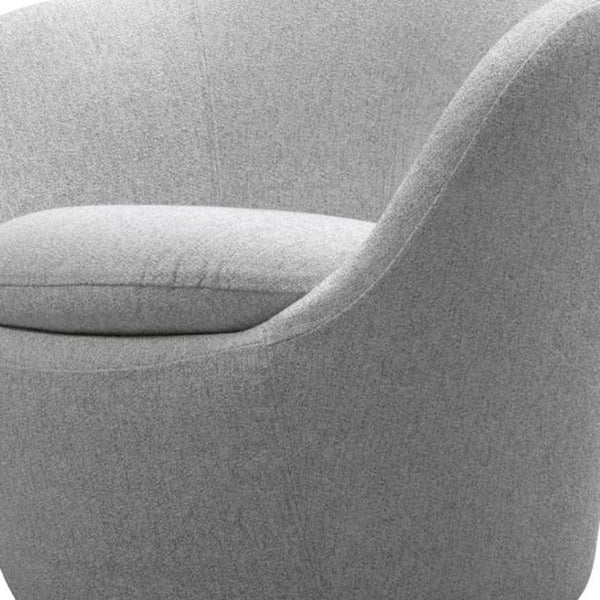 HomeRoots 29" Gray Cotton Blend Lounge Chair – Modern Metal Accent Chair for Home, Office & Hospitality Use 716381